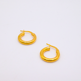 Ασημένια σκουλαρίκια κρίκοι  επίχρυσοι