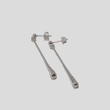 Aσημένια σκουλαρίκια σταγόνες ίσιες.